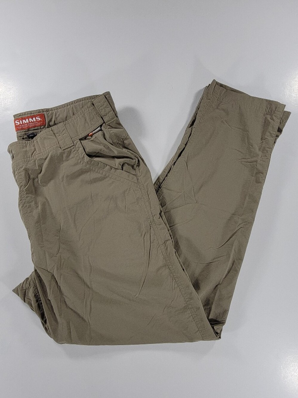 Simms Pants Men XL Nylon Fishing Zip Pocket Lightweight Stretch Expandable Waist